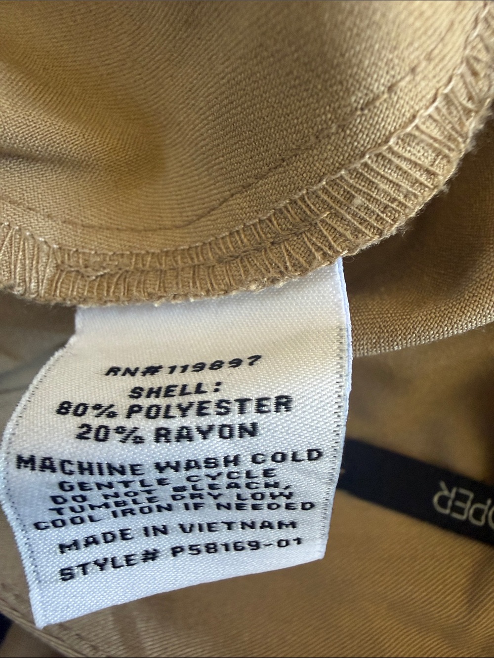 19 Cooper Tan Wide Leg Cargo Pants High Rise Cropped Utility Size M - Picture 3 of 8
